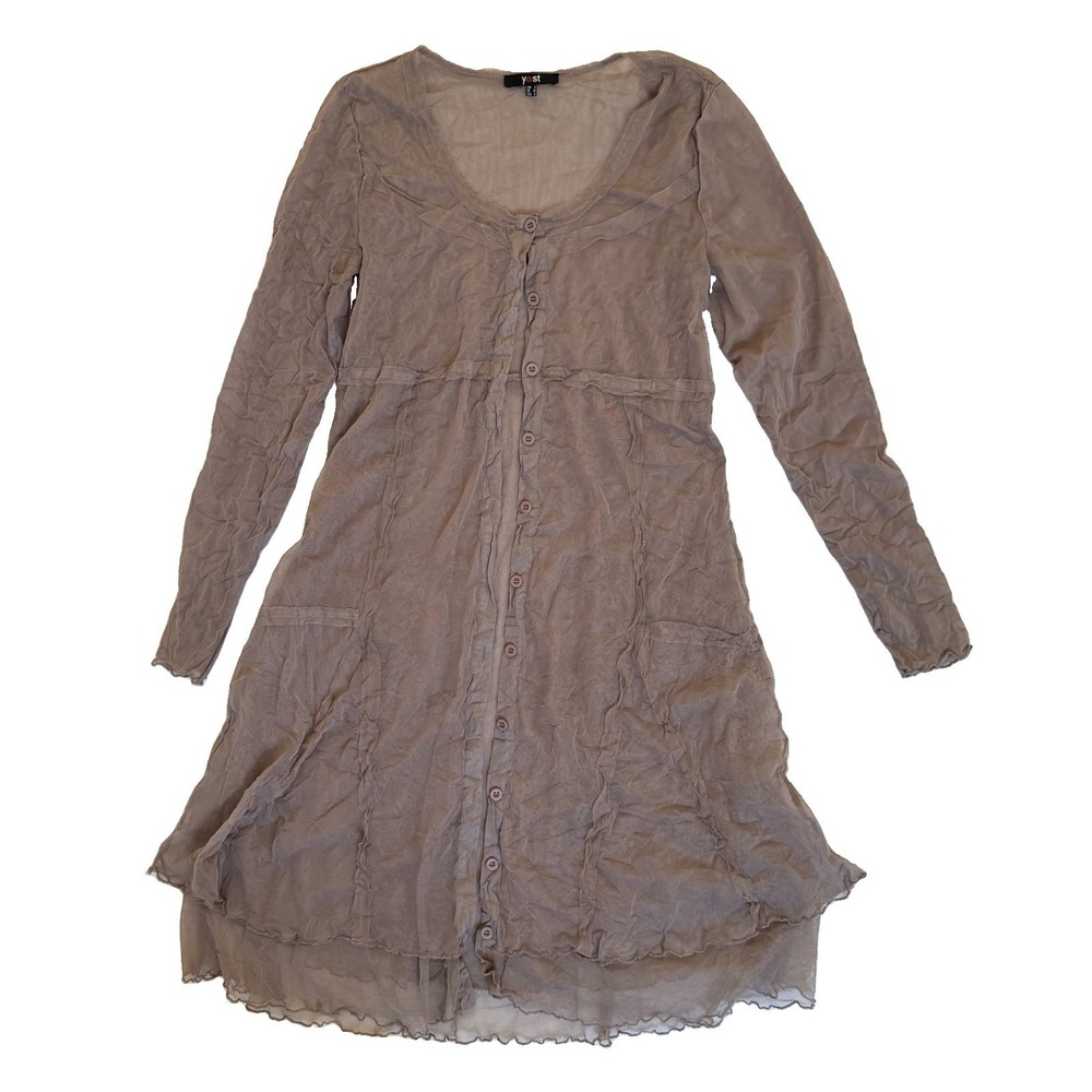 Yest Mesh Maxi Dress  6 Goddess Angelcore Fairy  Cottagecore Long Sleeve Layer